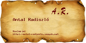 Antal Radiszló névjegykártya